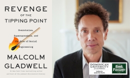 malcolm gladwell headshot with his book's cover