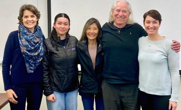 Dominican University of California, Public Health professor, Michaela George, PhD with alumna Kimberly Navarrete and others.