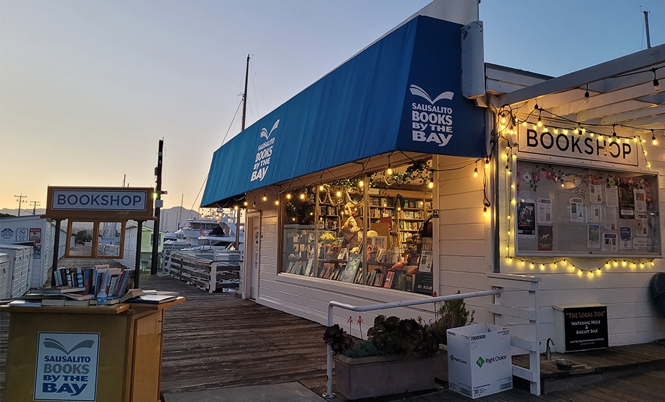 store front of sausalito books by the bay